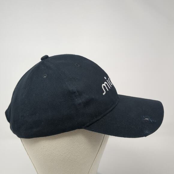 Micron Slideback Baseball Cap Black One Size Adjustable Promoshop Cotton - Picture 4 of 9